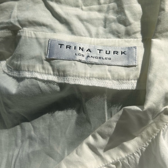 Trina Turk White Blouse small - Picture 5 of 7